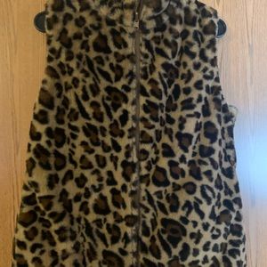 Cheetah reversible vest! Size small